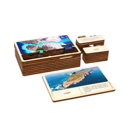 Geography Classified: Land and Water Forms Puzzle with Nomenclature Cards (Printed)