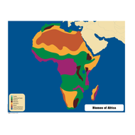 Biomes Puzzle Map of Africa with Control Chart