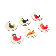 Six Fruit-Themed Three-Part Puzzles