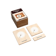 Directions on a Compass Wooden Three-part Cards