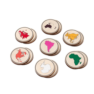 Wooden Memory Game: Continents