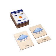 Basic Weather Symbols Wooden Nomenclature Cards (3-6)