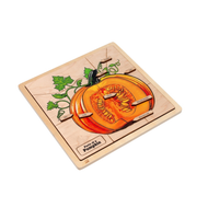 Parts of a Pumpkin puzzle with Nomenclature Cards (6-9)