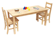 Rubberwood Classroom Table - Rectangle - 24" x 48"