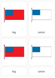 Parts of a Flag Puzzle with Nomenclature Cards (3-6) (Printed)