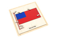 Parts of a Flag Puzzle with Nomenclature Cards (6-9) (Printed)