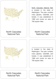 USA Major National Parks Study Nomenclature Cards (6-9) (Printed)