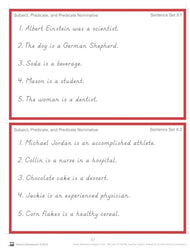 Sentence Analysis Level 9-12 (Printed)