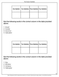 The Study of Syllables: Workbook