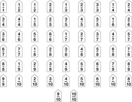Fraction Circle Mute Cards and Arrows (Printed)