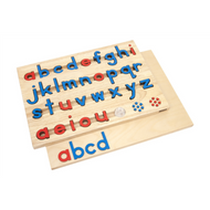 Small Movable Alphabet: Lowercase - Blue and Red - Configured Box (Premium Quality)