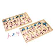 Large Movable Alphabet: Cursive - Pink and Blue (Premium Quality)