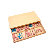 Large Movable Alphabet: D'Nealian - Pink and Blue (Premium Quality)