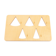 Wooden Templates for Cut-Out Labeled Fraction Circles (1/1 - 1/10) (Premium Quality)