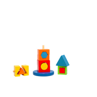 Colored Wooden Geometric Stacker
