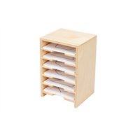 Geometric Shape Cards with Wooden Cabinet