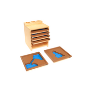 Cabinet for Wooden Land and Water Form Trays Set 1 (Premium Quality)