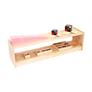 Two Tier Shelf 13" High - Rubberwood