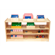 Three Tier Adjustable Shelf 24" High - Rubberwood