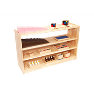 Three Tier Adjustable Shelf 30" High - Rubberwood