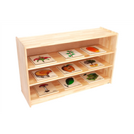 Medium Rubberwood Adjustable Shelf with Back