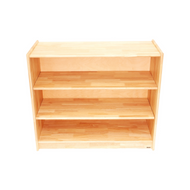 Rubber wood Shelf (36"W x 32" H x 15"D) Four Tier with Back Two Adjustable Tiers
