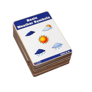 Basic Weather Symbols Wooden Nomenclature Cards (3-6)