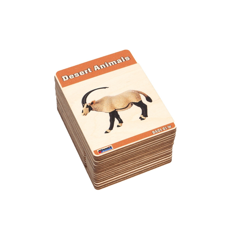 Desert Animals Wooden Nomenclature Cards (3-6) (Printed)