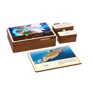 Geography Classified: Land and Water Forms Wooden Cards