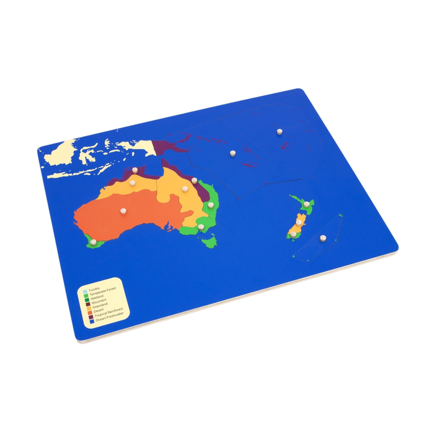 Biomes Puzzle Map of Australia with Control Chart