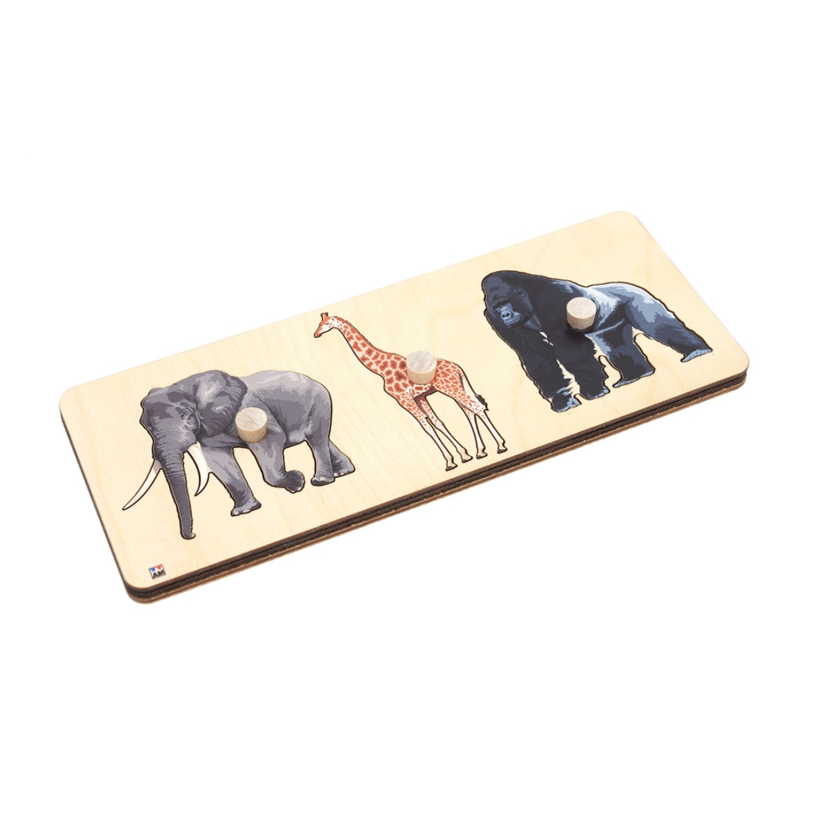 Continent Animals Knobbed Puzzle