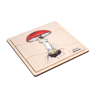Parts of a Mushroom Puzzle with Nomenclature Cards (3-6)
