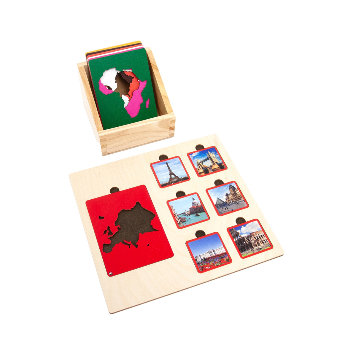 Continents and Their Landmarks Sorting Tiles