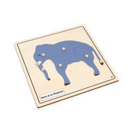 Parts of an Elephant Knobbed Puzzle