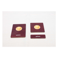 Natural Geometric Solids Wooden Nomenclature Cards (3-6)