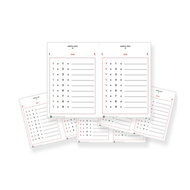 Addition Tables (Printed)