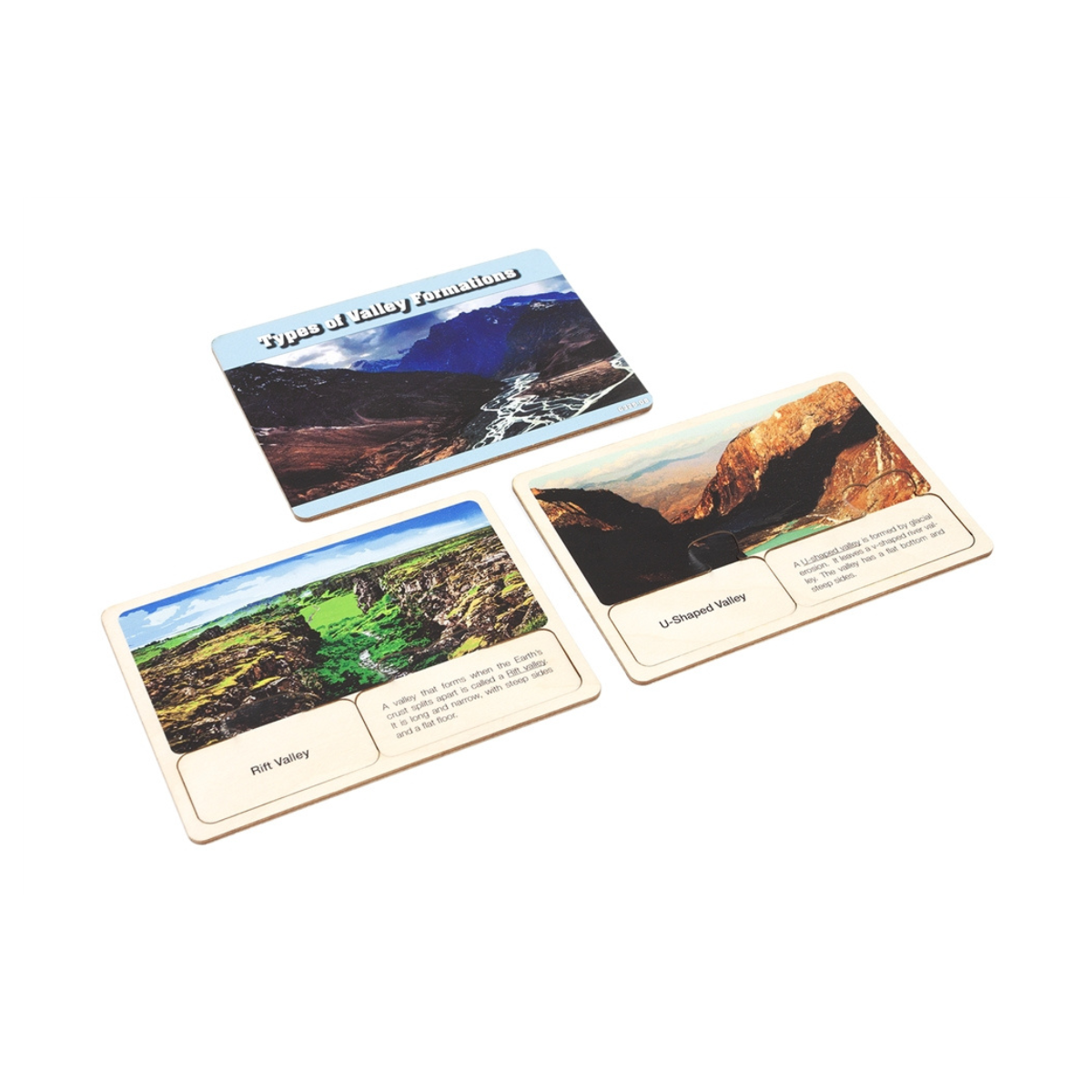 Types of Valley Formation Puzzle with Nomenclature Cards (Printed)