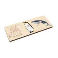 Continent Animals Knobbed Puzzle