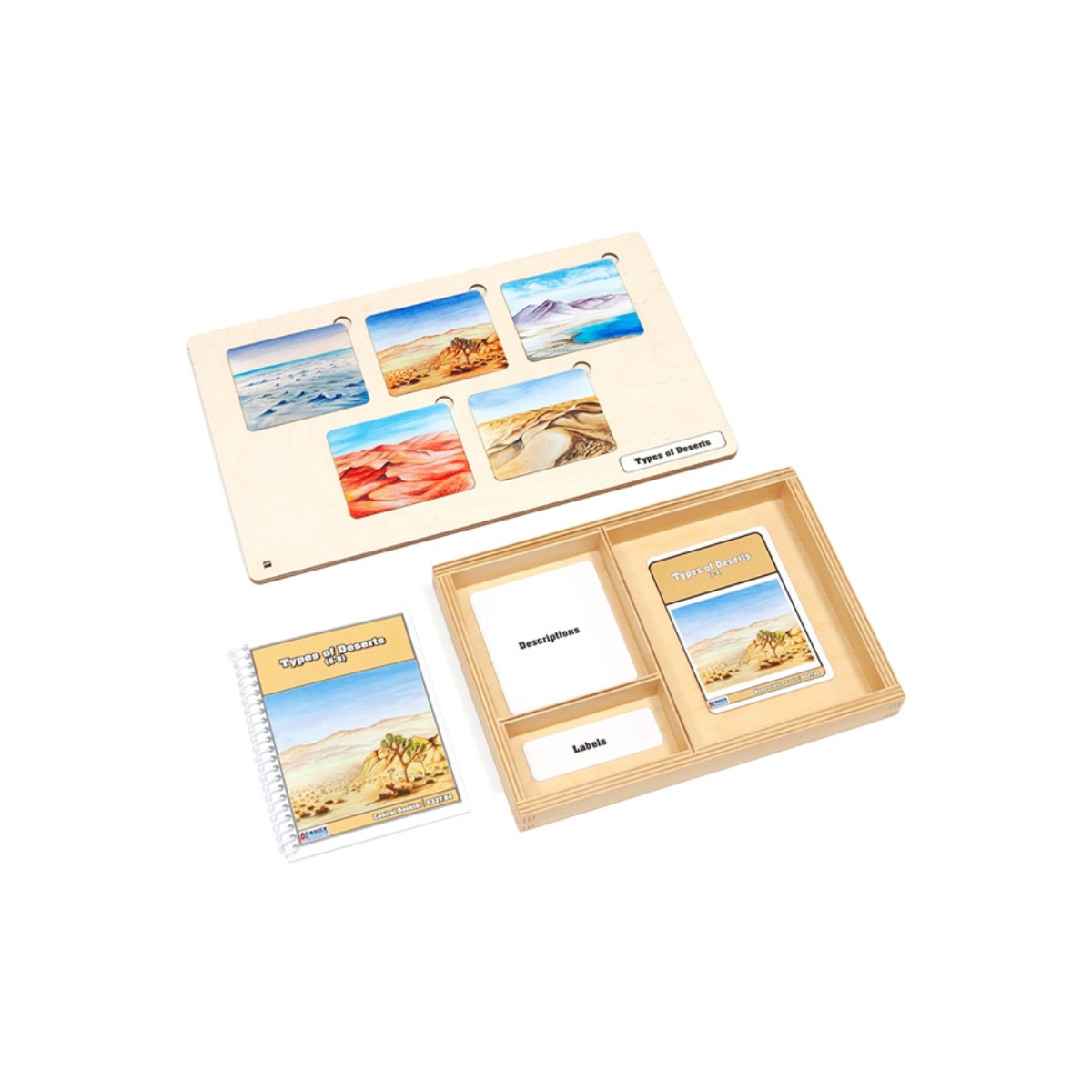 Types of Deserts Nomenclature Cards (6-9) (Printed)