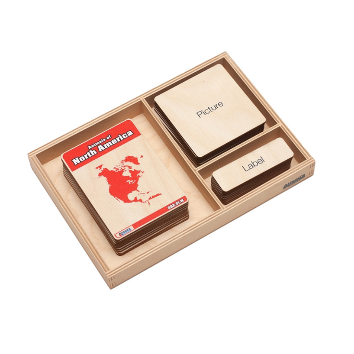 Animals of North America Wooden Nomenclature Cards (3-6) (Printed)