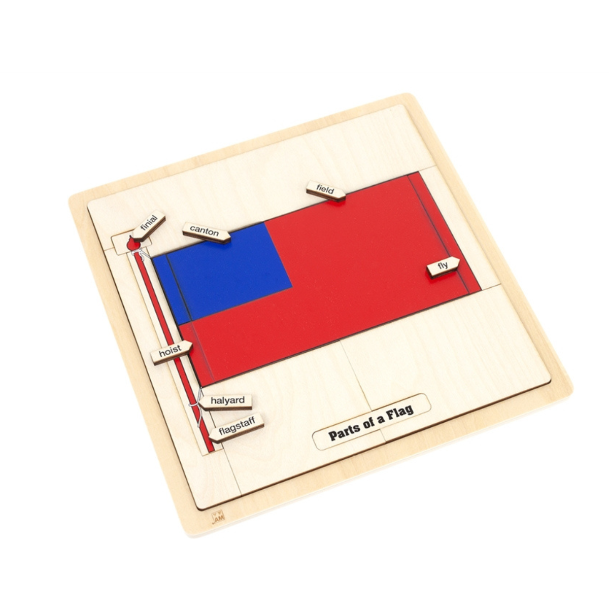 Parts of a Flag Puzzle with Nomenclature Cards (3-6) (Printed)