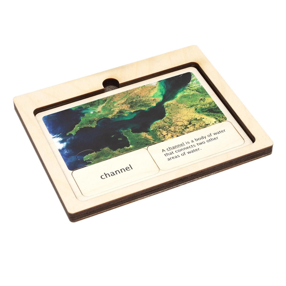 Geography Classified: Land and Water Forms Wooden Cards