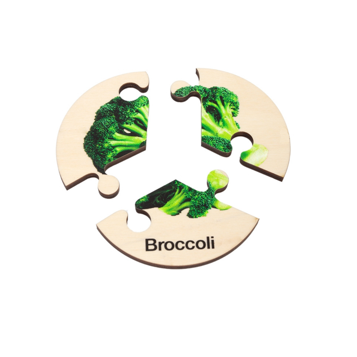 Six Vegetable-Themed Three-Part Puzzles