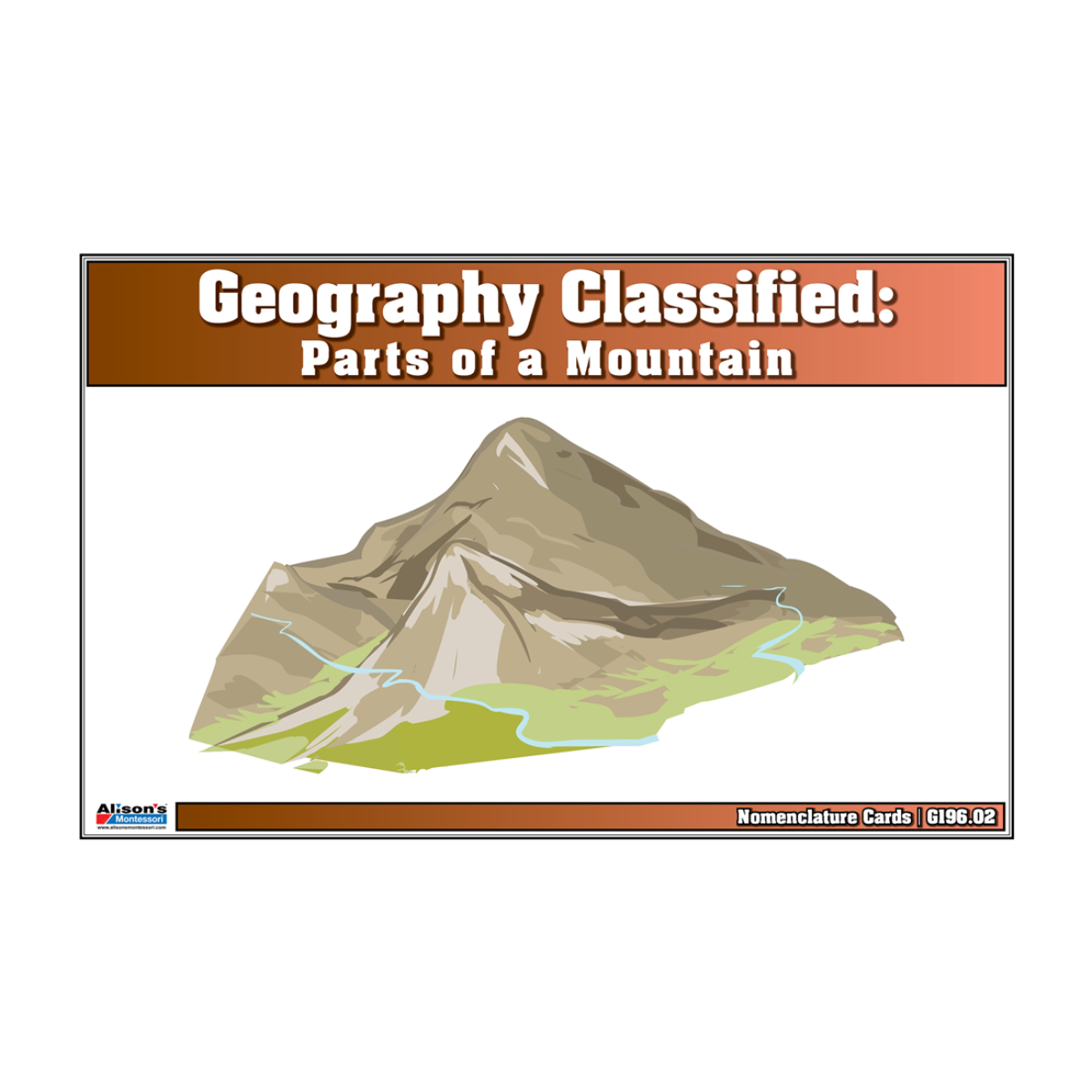 Parts of a Mountain Puzzle with Nomenclature Cards (6-9)