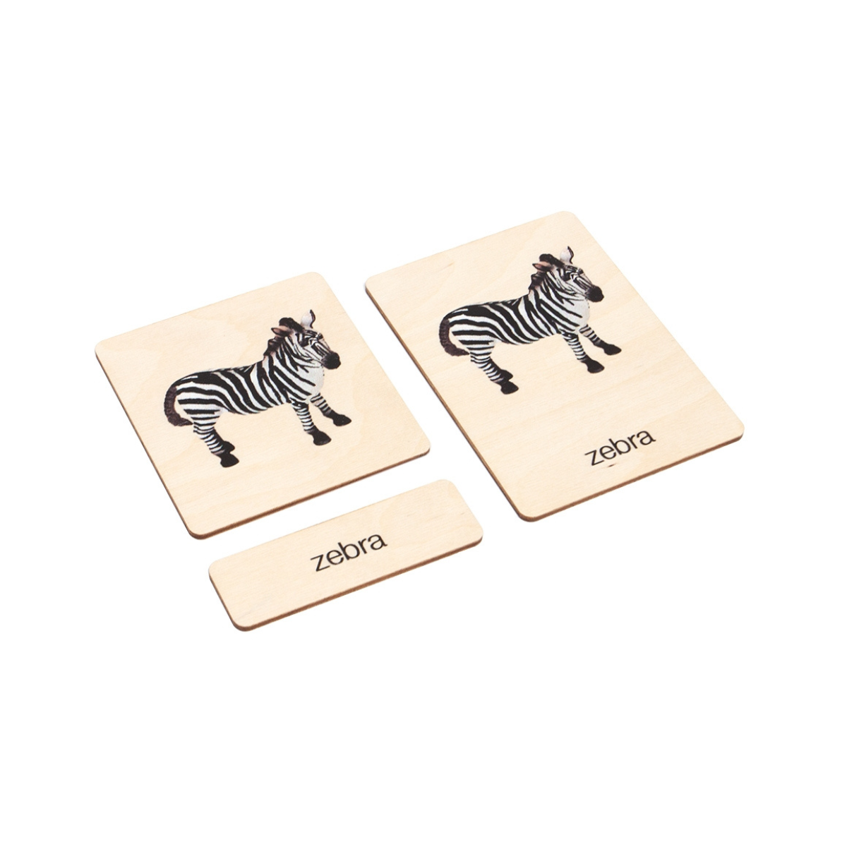 Grassland Animals Wooden Nomenclature Cards (3-6) (Printed)