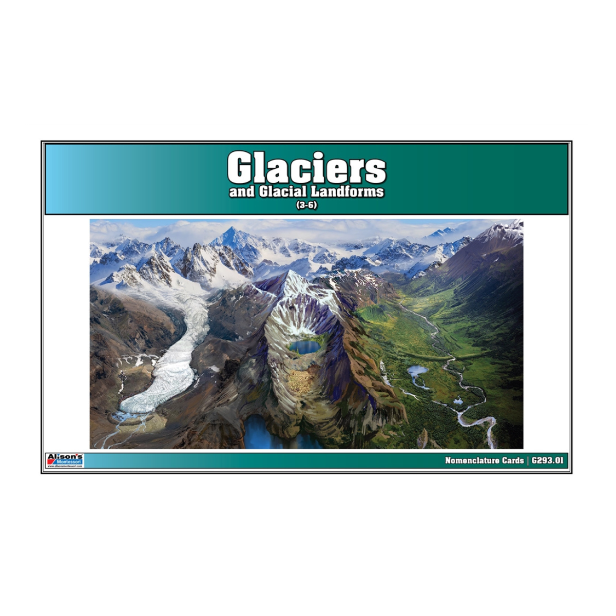 Glaciers and Glacial Landforms Puzzle with Nomenclature Cards (6-9) (Printed)