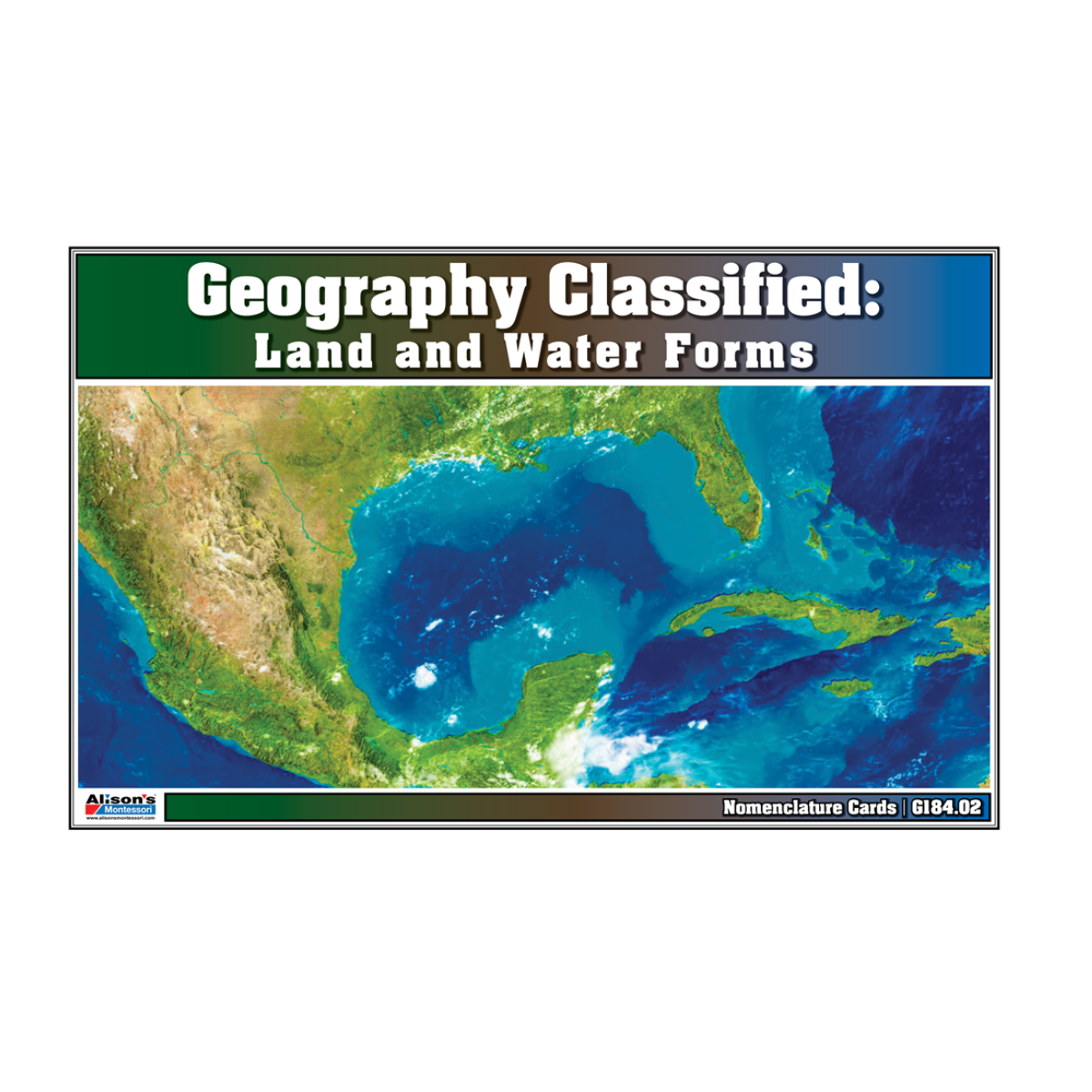 Geography Classified: Land and Water Forms Puzzle with Nomenclature Cards (Printed)