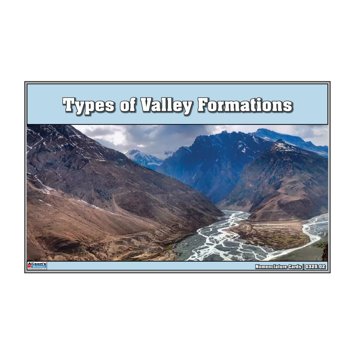 Types of Valley Formation Puzzle with Nomenclature Cards (Printed)