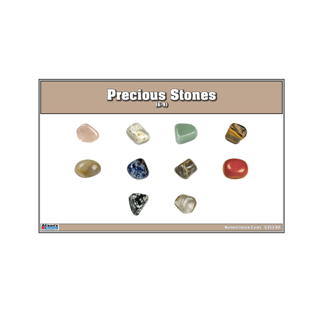 Precious Stones Puzzle with Nomenclature Cards (6-9) (Printed)