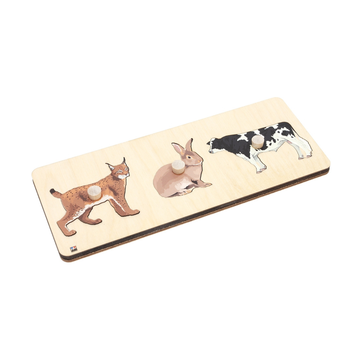 Continent Animals Knobbed Puzzle